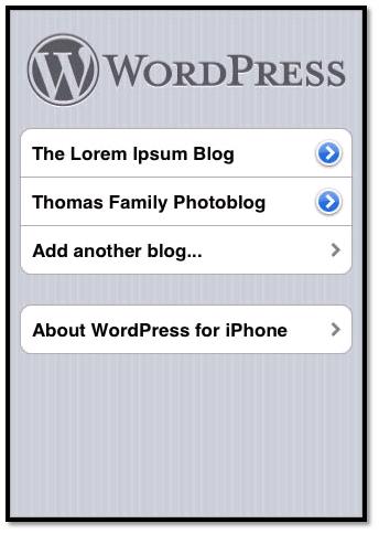 iPhone apps for WordPress