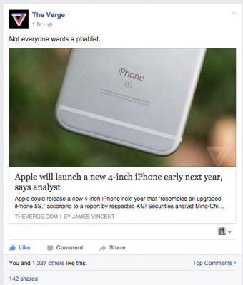 Facebook Content from the Verge