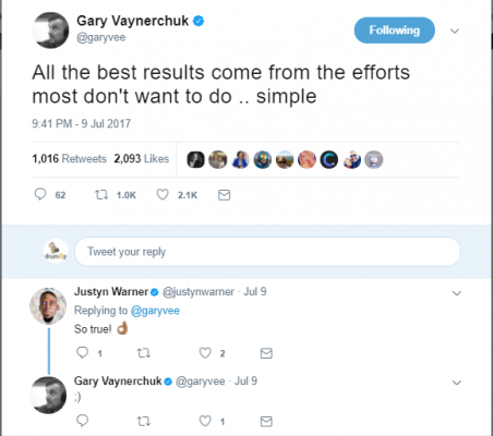 Gary Vaynerchuk Tweet