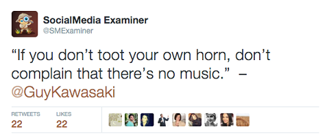 Social Media Examiner Guy Kawasaki Tweet